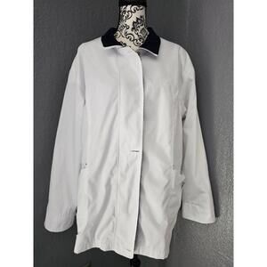 Women's Mackintosh Full Zip Up Jacket White Size X Large Pockets New England